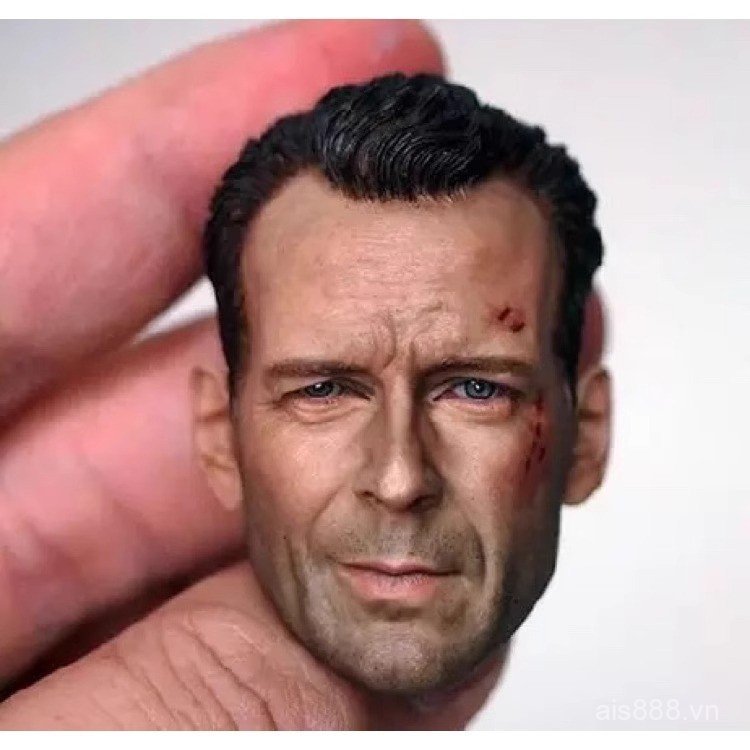 O51Y [Cash commodity and quick delivery]Spot Goods1/6 Soldier head sculpture Bruce Willis Old cloth 