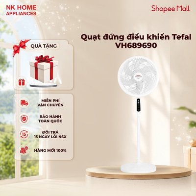 Quạt đứng có điều khiển từ xa Tefal Turbo Silence Plus VH689690 - Bảo hành 24 tháng