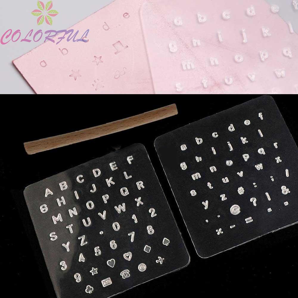 Leather Stamping Plastic+Wood Punching Stamping Set Capital/Lowercase Alphabet
