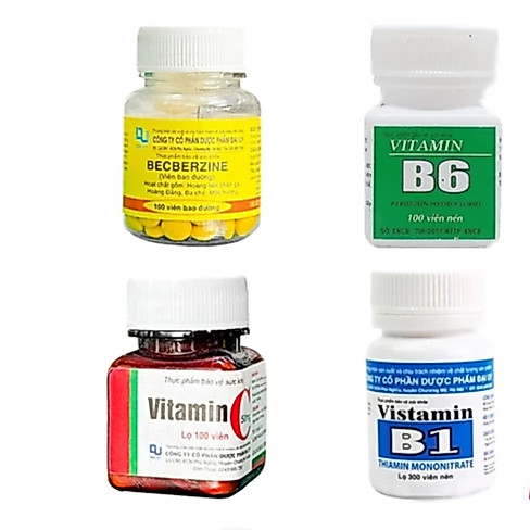 Vitamin B1, Vitamin B6, Vitamin C Berberin - Bổ sung vitamin cho cơ thể 100 viên