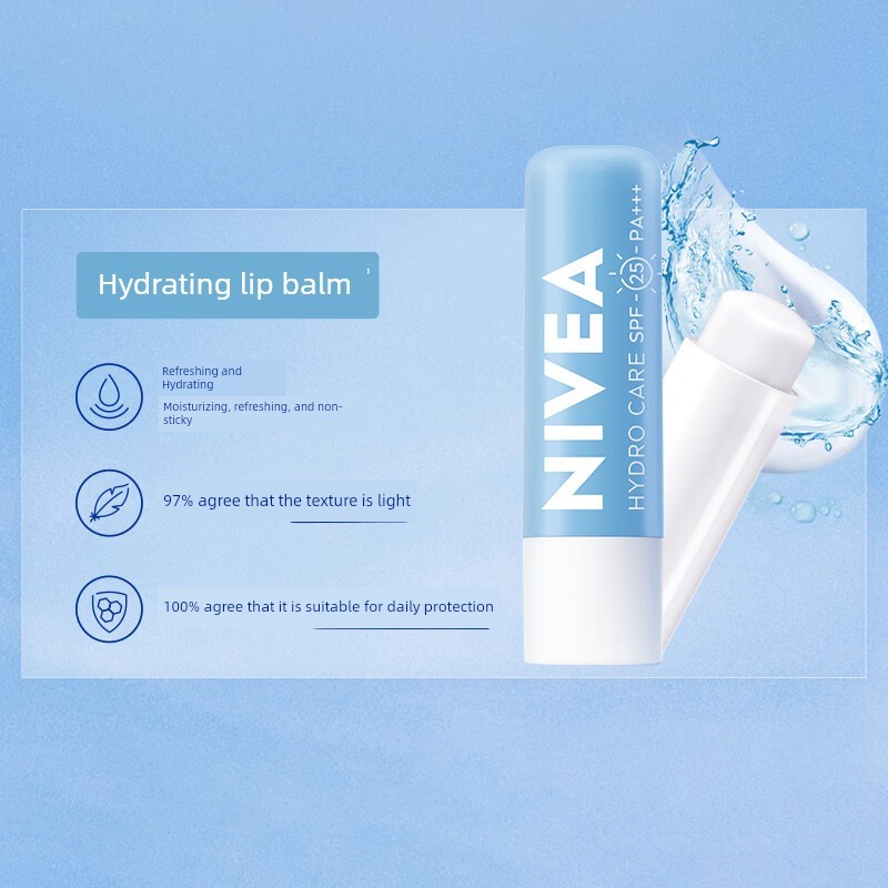 son dưỡng môi Tinh Chất Nivea Son Dưỡng Môi Ẩm Cân Bằng Dưỡng Ẩm Loại * 2 Chiếc Không Màu