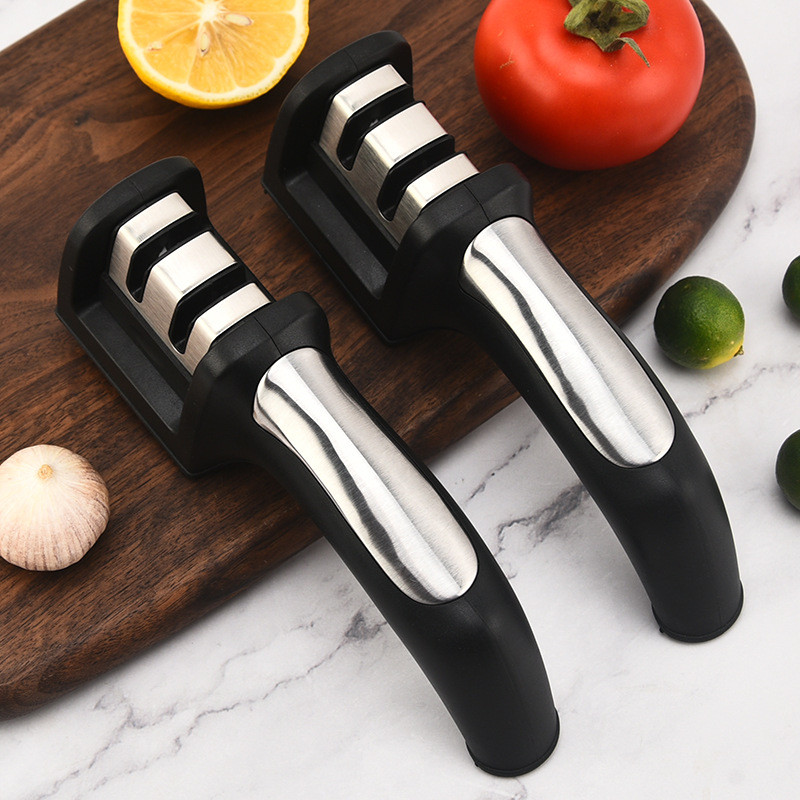 Popular~Yangjiang handheld two-stage knife sharpener Fast Sharpening Multifunctional Ceramic Tungste