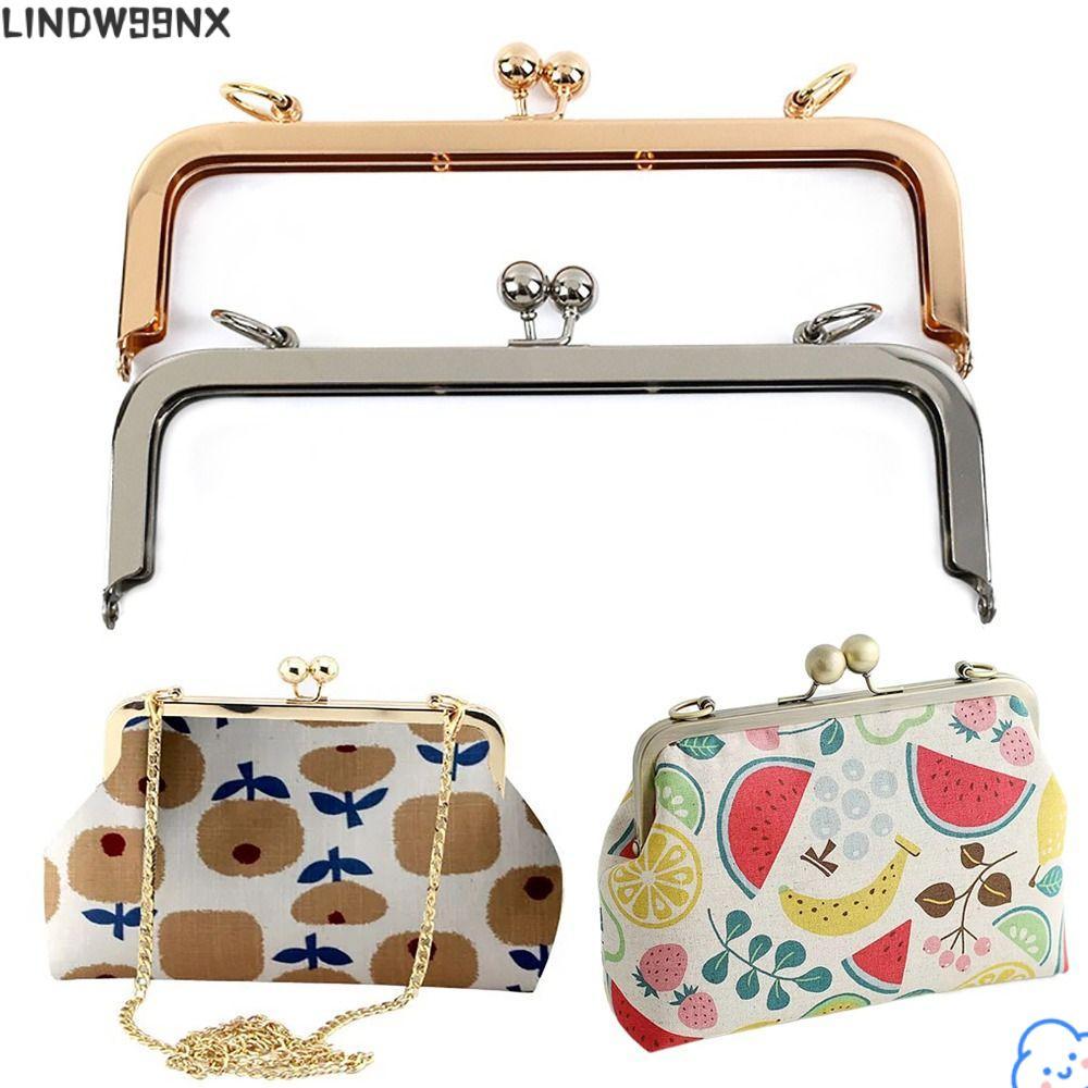LINDW99NX Ví Khóa Khung, Túi Phần Cứng Vintage Ví Khung Kiss Clasp, Túi Kim Loại Mini Khung Khóa Túi