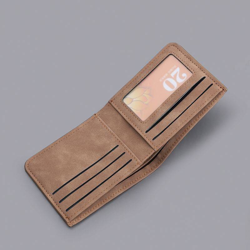 New Card Holder Wallet Integrated Men's Ultra-Thin Short Wallet Soft Leather Wallet Lightweight Simp