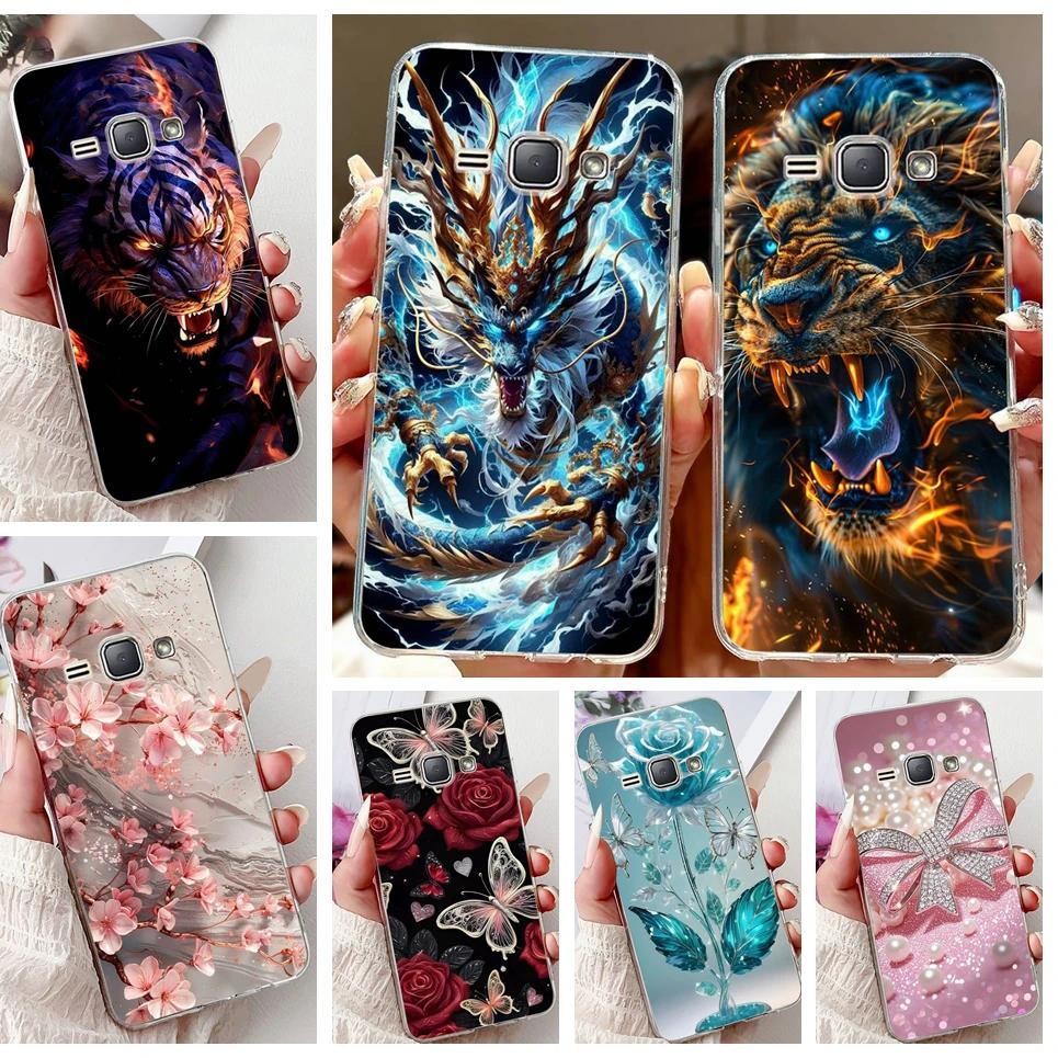 Ốp Lưng Cho Samsung Galaxy J1 2016 Ốp lưng Samsung J1 Mini Coque Hoa Bướm Rồng Động Vật Mờ Ốp Lưng M