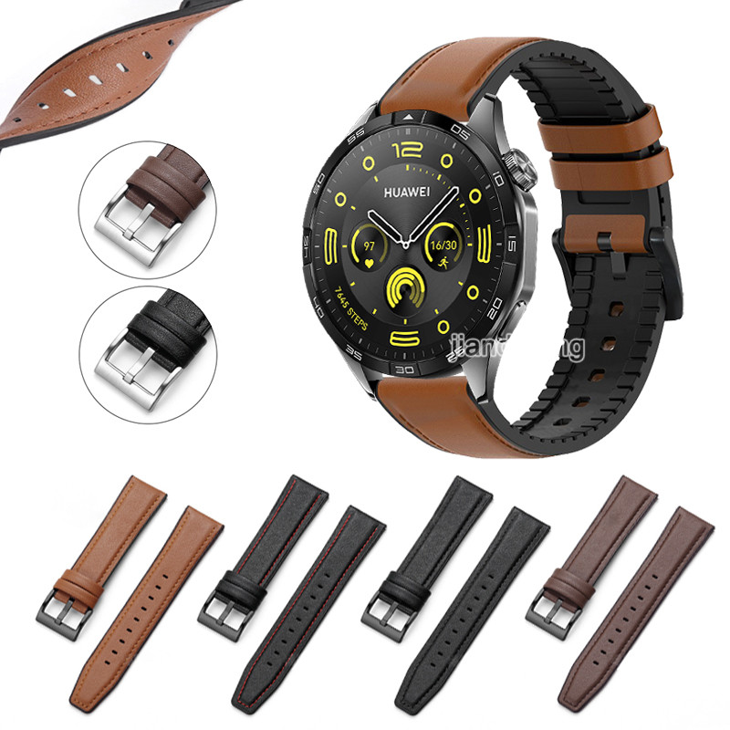 Dây đeo bằng da silicon thời trang cho Huawei Watch GT5 GT4 46mm GT5 pro GT3 Pro 46mm Watch 4 Pro