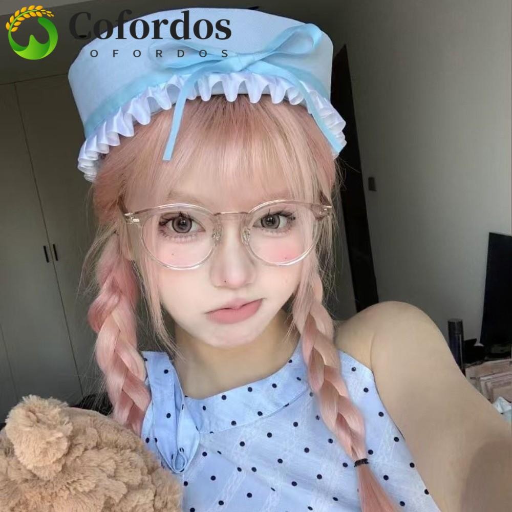 COFORDOS JK Bow Beret, Ruffle Flip Eaves Mũ thủy thủ, Cosplay Dome Thời trang Phong cách Hàn Quốc Mũ