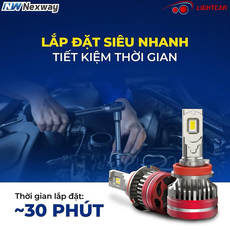 Bóng Led Vision X8 90W Siêu Sáng Đủ Các Chân Bóng