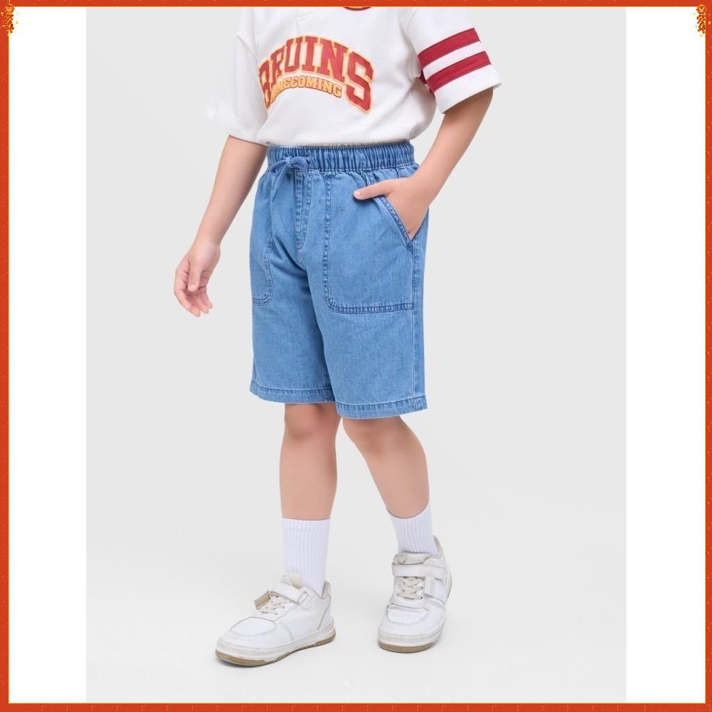 Quần short jean bé trai CANIFA  2BS25S017 chất liệu denim 100% cotton