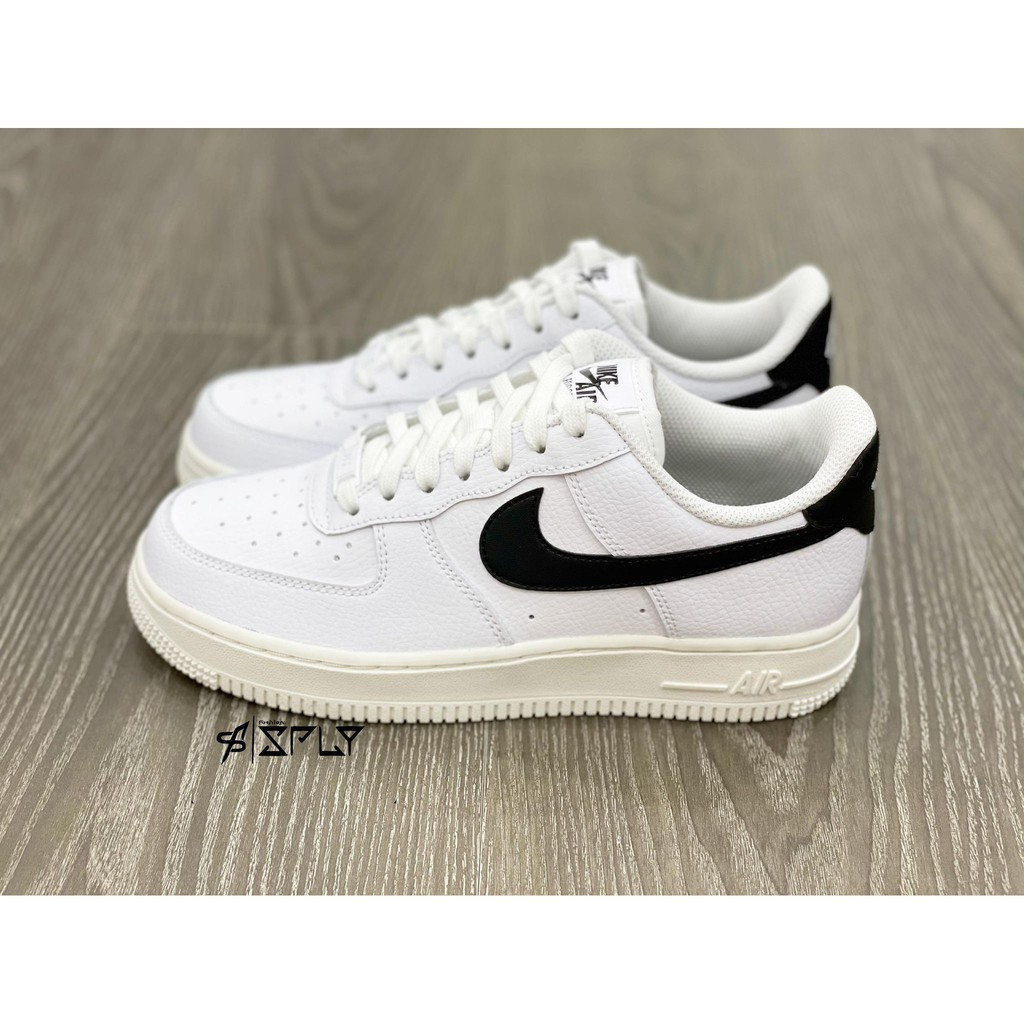 Giày đế kem Nike Air Force 1 đen trắng, màu be - 315115-165