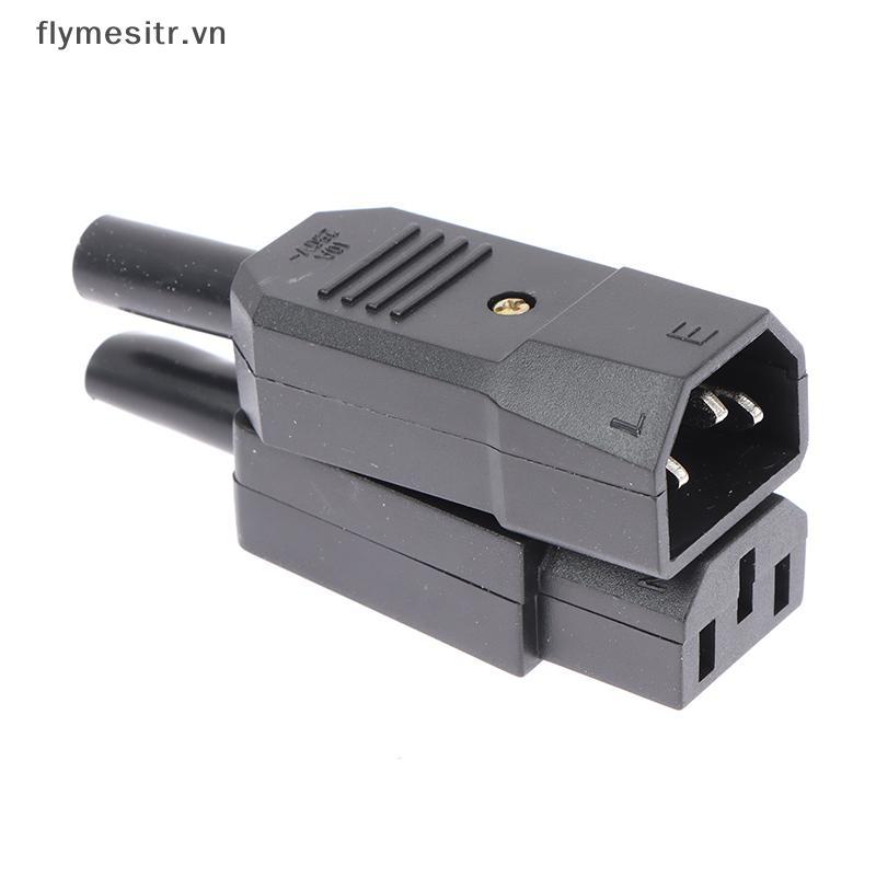 FF AC 3Pin Soet Đầu nối cáp thẳng C13 C14 10A 250V Nữ phích cắm VN