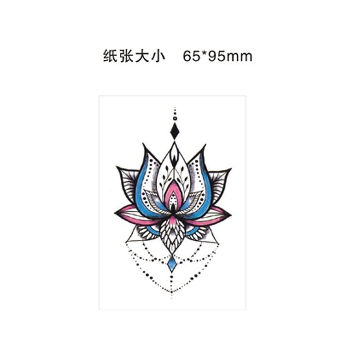 Shimo Hình Xăm Dán Brahma Sen Totem Yoga Brahma Mandala Mắt Cá Chân Chống Thấm Nước Nam Nữ Lâu Dài