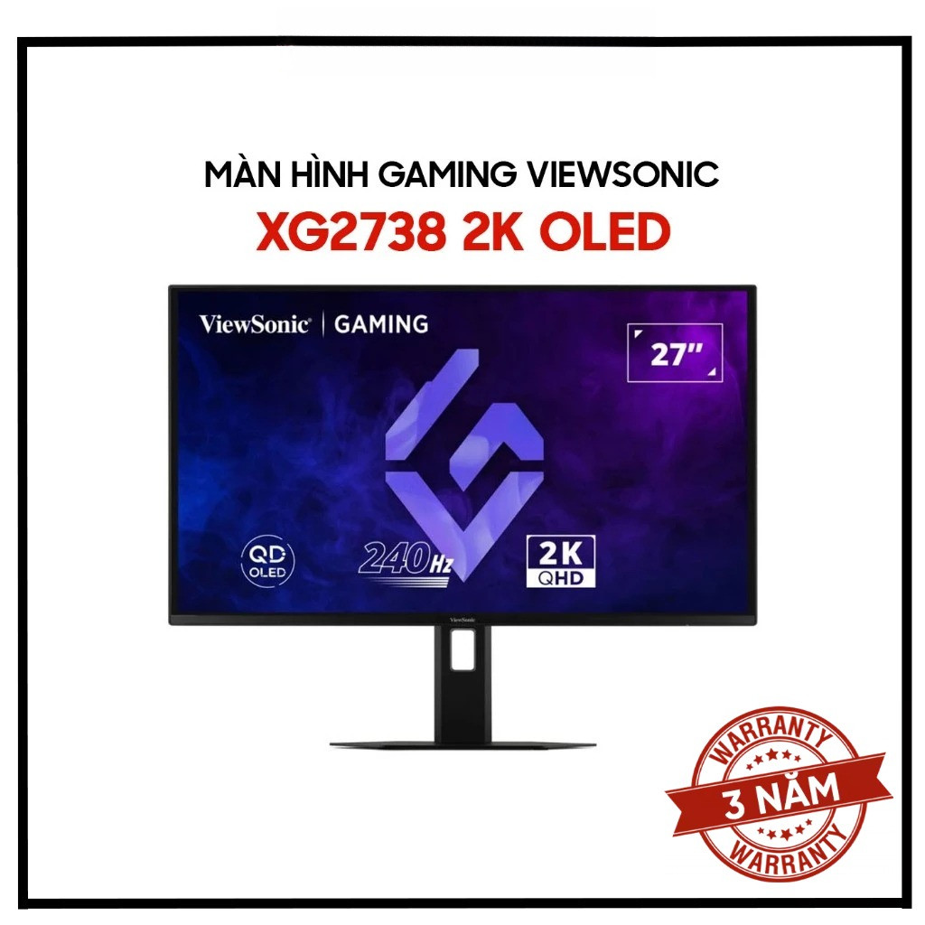 Màn Hình ViewSonic XG2738-2K-OLED (27 Inch/QHD/QDOLED/240Hz/0.03ms/Loa)