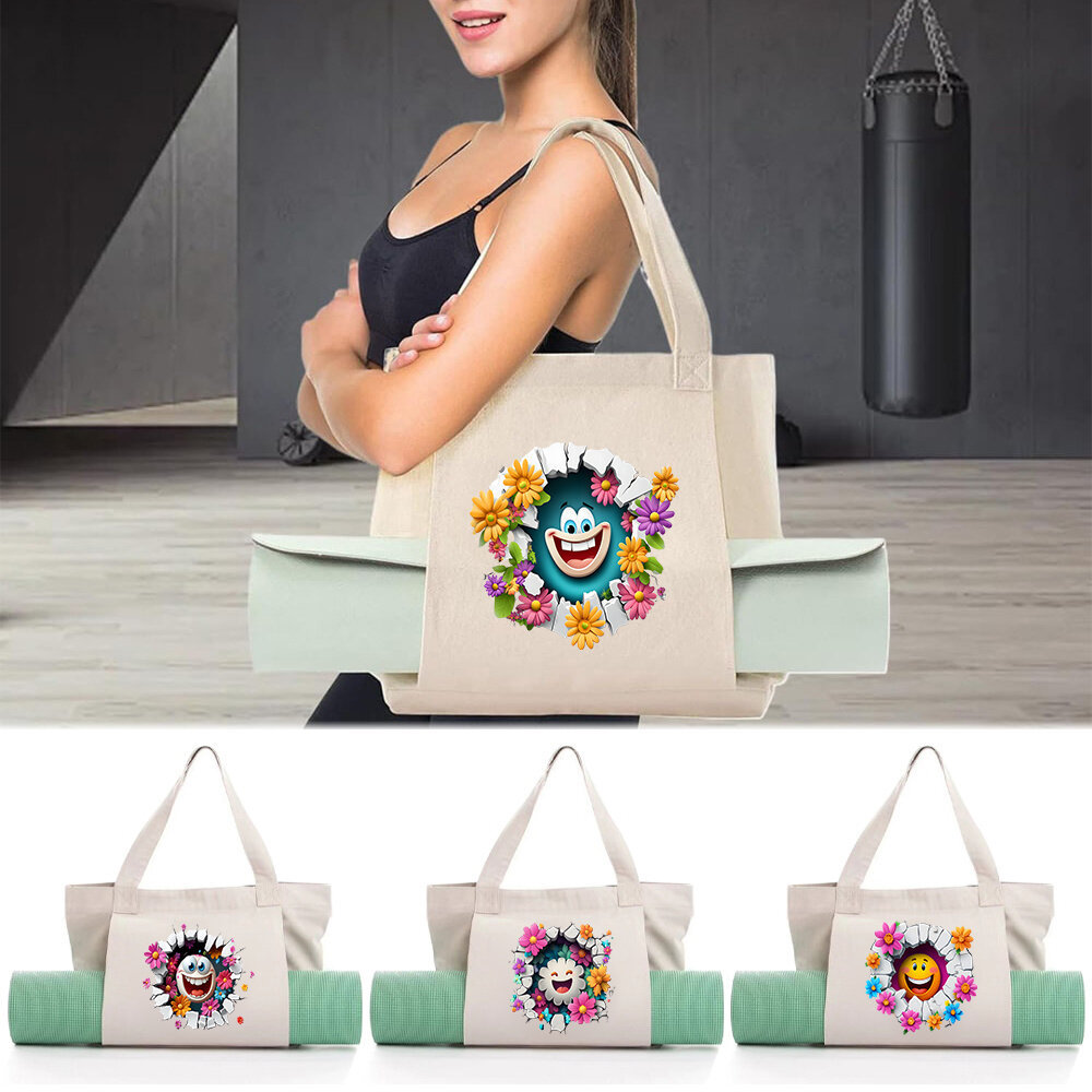 Túi vải bố tập yoga Canvas Yoga Bag Carry Yoga Mat & Accessories Yoga mat storage Gym Workout Bag Sm