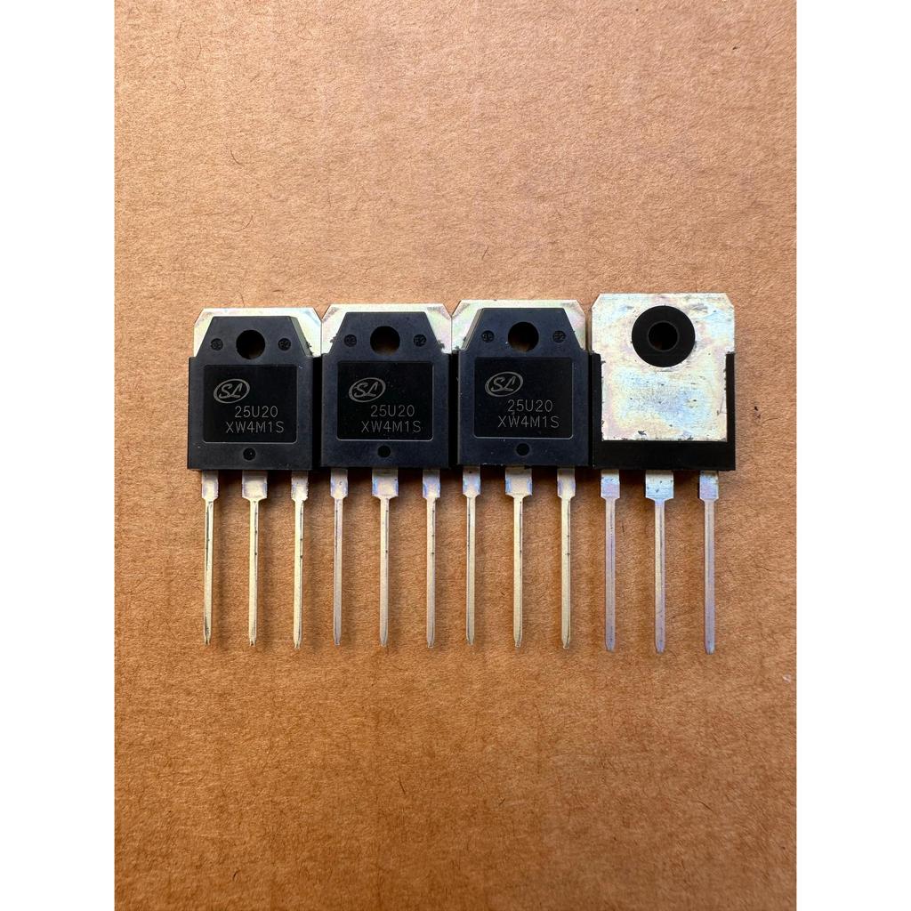 Bộ chỉnh lưu 25U20 Diode phục hồi nhanh 25A200V Sản phẩm hàng tồn kho Ánh sáng oxy hóa Mặt sau Máy h