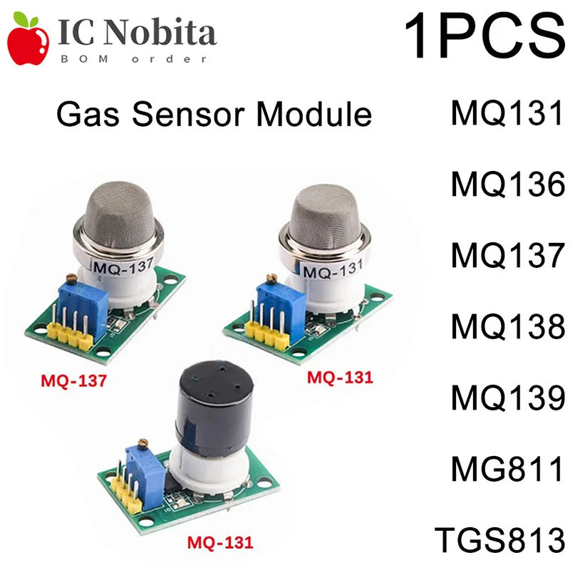 1 CÁI MQ-131 MQ-136 MQ-137 MQ-138 MG811 Cảm Biến Phát Hiện O3 H2S NH3 CH2O Formaldehyde Hydrogen Sul