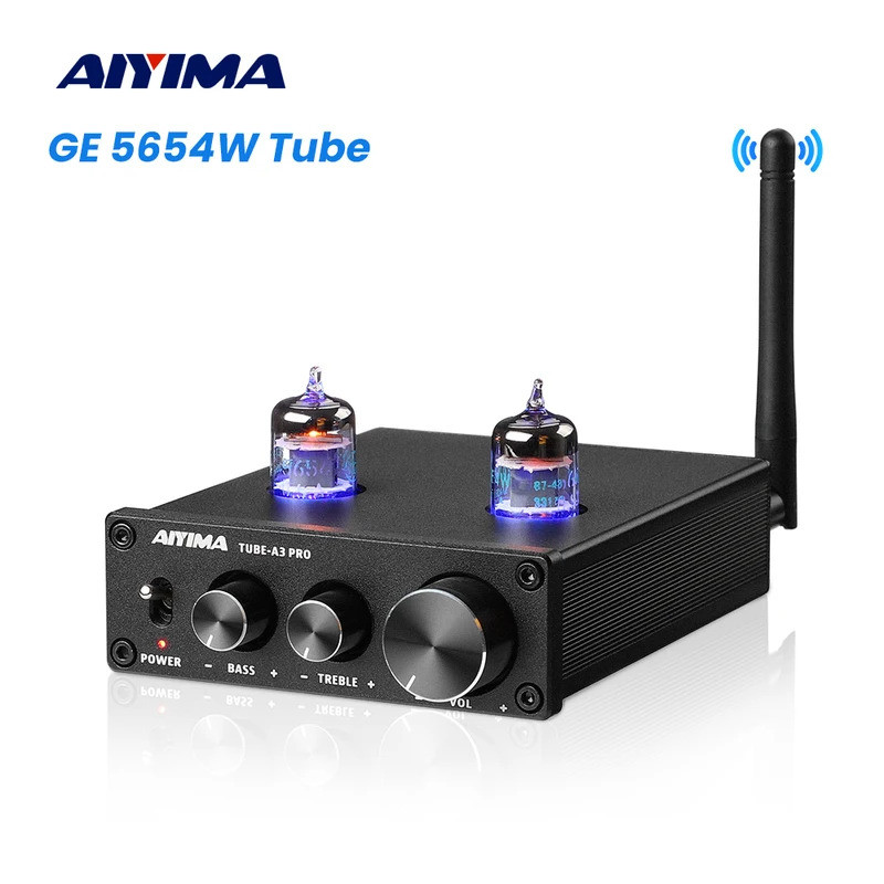 AIYIMA A3 PRO GE 5654W Bộ khuếch đại ống Preamplifier Bluetooth 5.0 Bile Pre AMP Ống chân không Prea