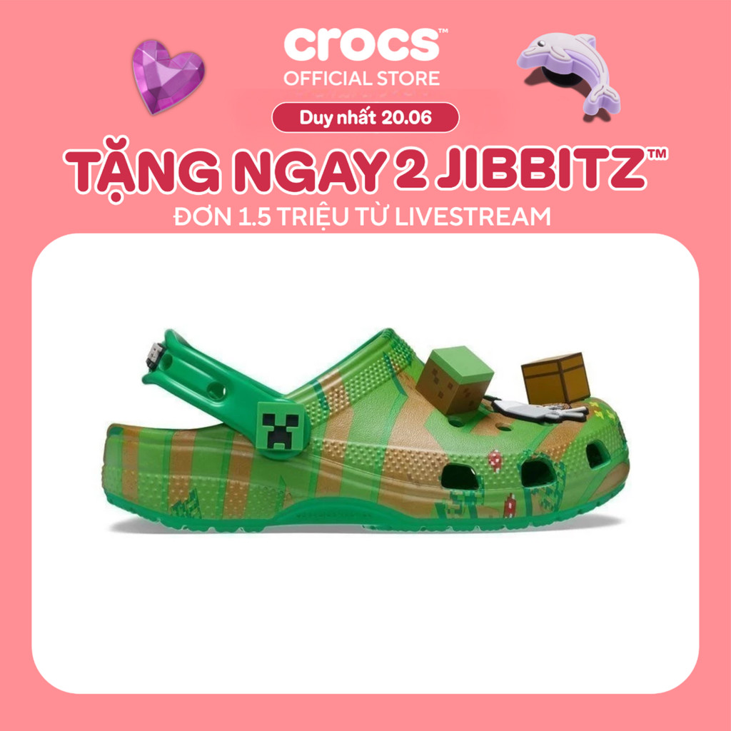 Giày Clog Trẻ Em Crocs Elevated Minecraft Classic - Multi - 208473-90H