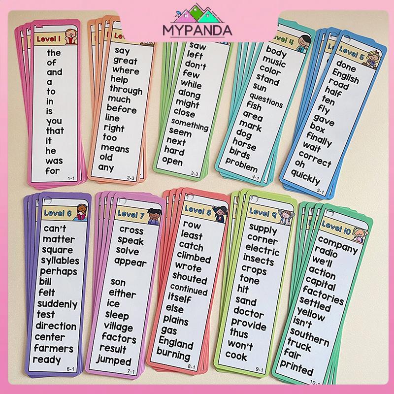 MYPANDA 1000 Chữ nhìn thấy Flashcards, Danh sách từ Thẻ Flash, Danh sách từ tần số cao, Tài liệu giả