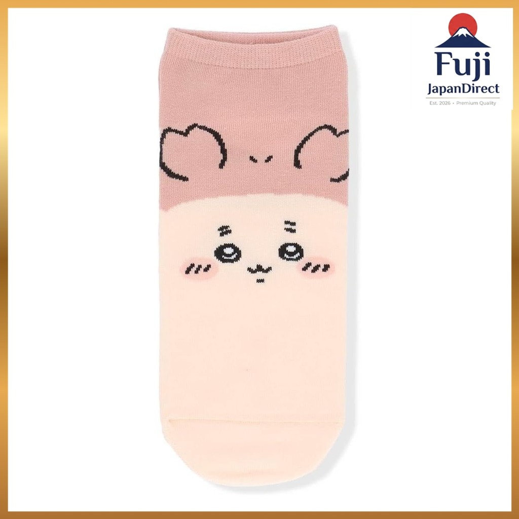 Chikawa Sneaker Length Socks Used Bookstore Face Kani-chan Socks Women's Character 03197009 22-24cm 