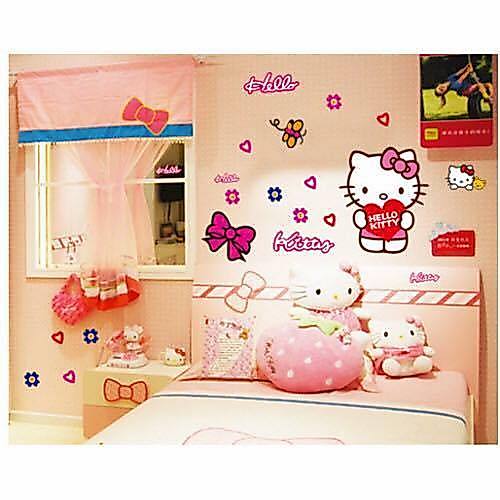 ⚡️𝗙𝗥𝗘𝗘𝗦𝗛𝗜𝗣⚡️ Decal dán tường Kitty hồng