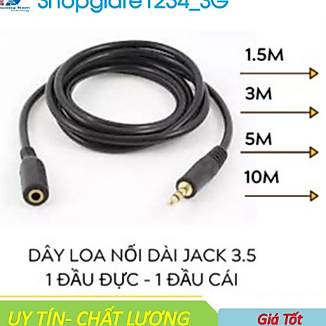 Dây Loa Nối Dài dài 1.5m / 3m / 5m - Đầu Âm , Đầu Dương