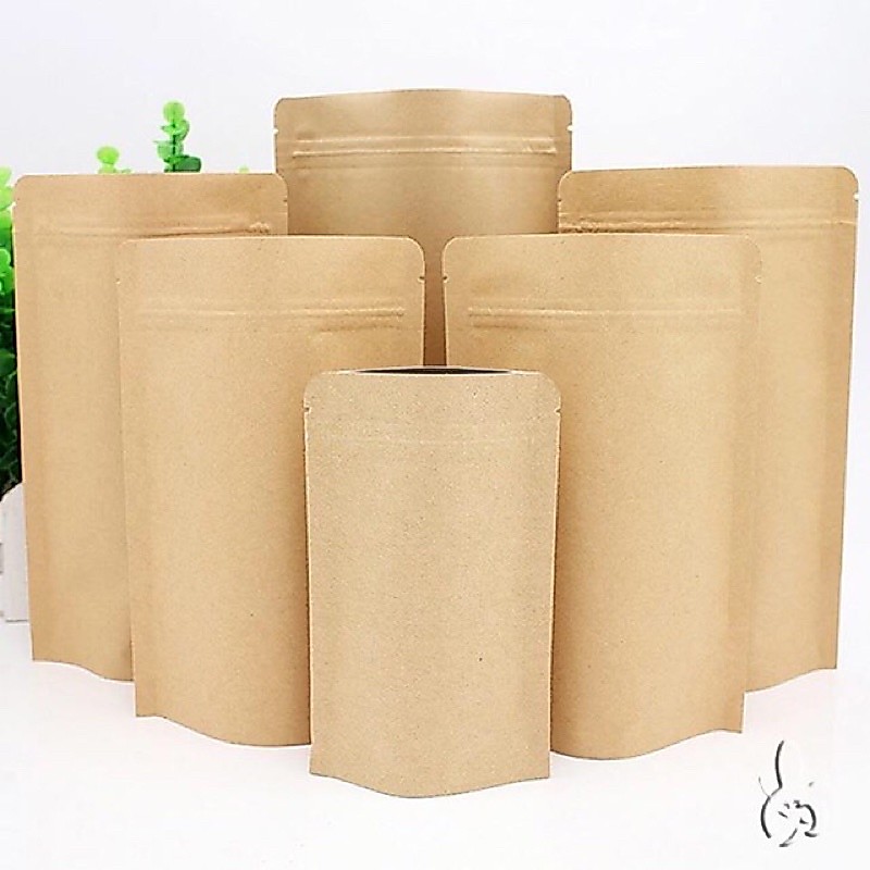 [1kg] Túi zip giấy karft 2 mặt kín (hàng đẹp)