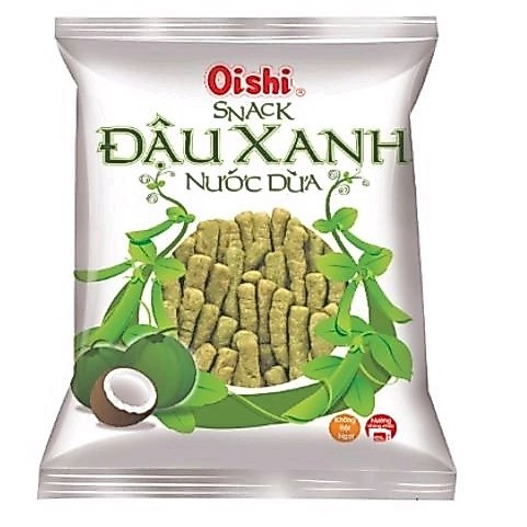 Snack Oishi (Đậu xanh) túi 10 gói x 12g
