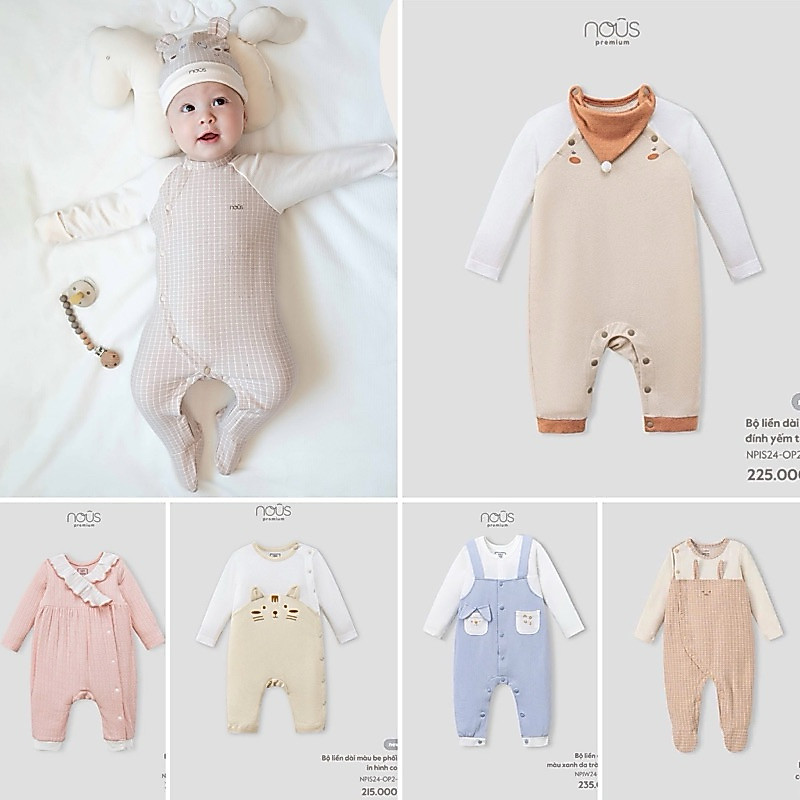 Body dài sơ sinh Nous dòng cao cấp Nu Premium mềm mại kháng khuẩn Baby Born shop