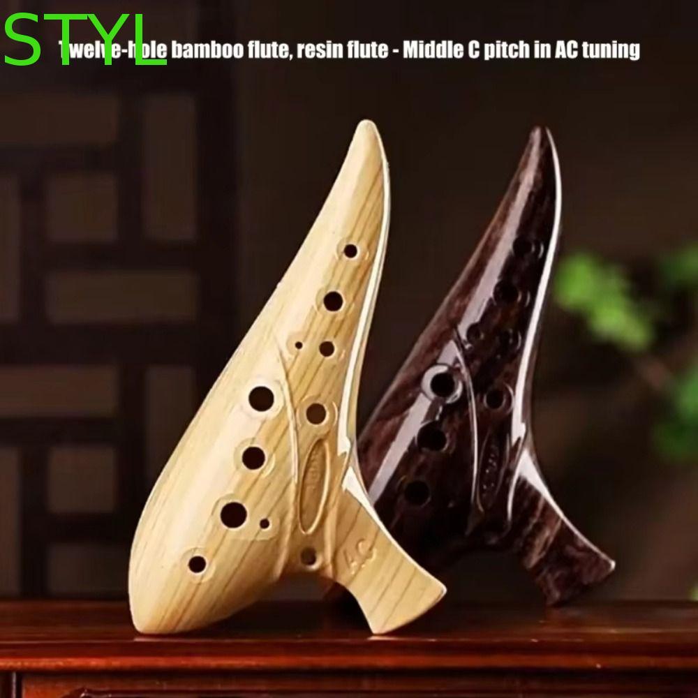 STYL 12 Lỗ Ocarina, Alto C Tone Chất Lượng Chuyên Nghiệp Ocarina Nhạc Cụ, Di Động Kích Thước Nhỏ Tho