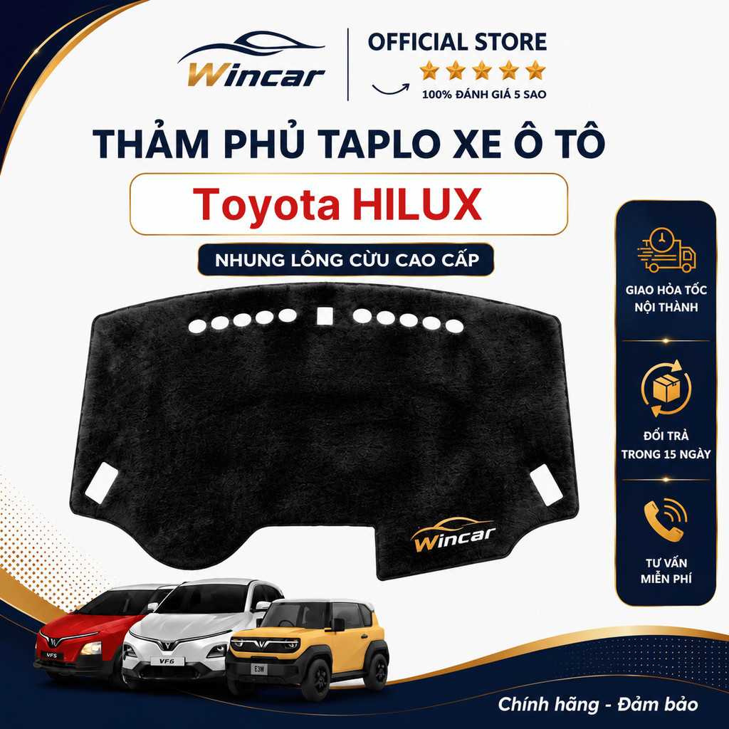 Thảm taplo nhung Toyota HILUX 2011-2012