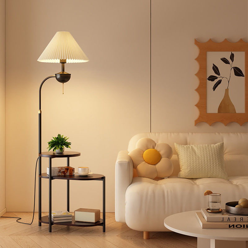 Đèn sàn phòng khách đèn sofa mới đèn bàn cà phê lưu trữ nhiều tầng-floor lamp