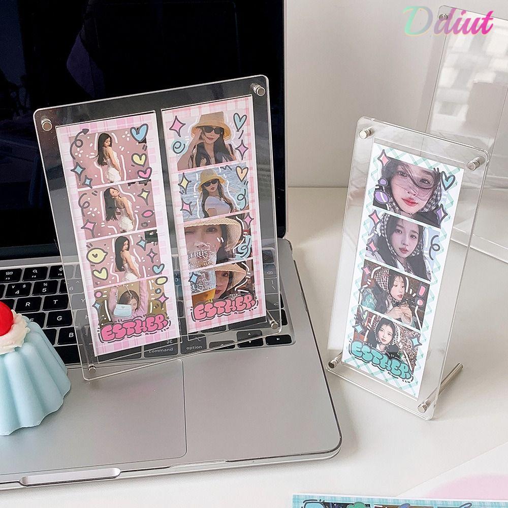DDIUT Photocard Stand, Acrylic DIY Frame Kpop Photocard Frame, INS Photo Protector Holder Life Four 