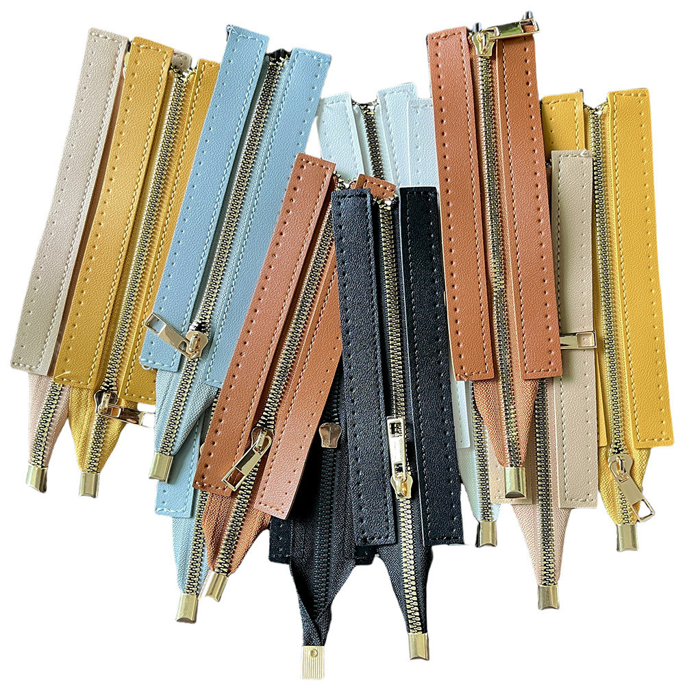 Hành lý Handmade Dây kéo da Dây kéo Túi đan Dây kéo có lỗ ren kim 18 / 30cm Dây kéo may kim dài [6,2