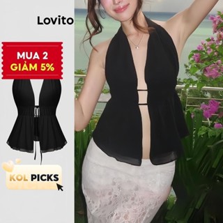 (KOL‘s pick) Lovito Áo ba lỗ trơn gợi cảm cho nữ L122AD045
