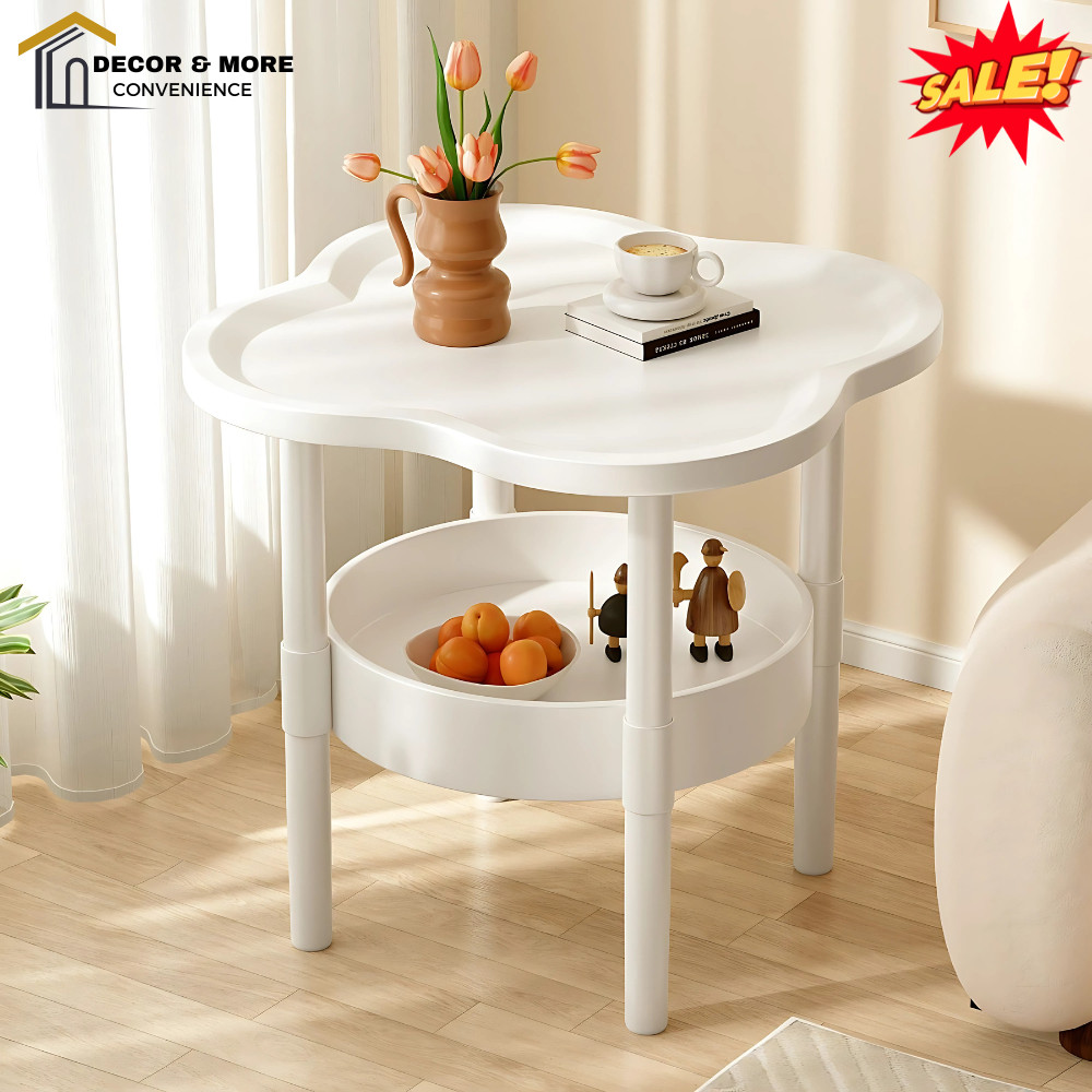 Bàn Trà Trang Trí Phòng Khách Hình Cỏ 4 Lá, Bàn Đầu Giường phòng ngủ, Kệ Bàn decor bằng nhựa,nhỏ gọn
