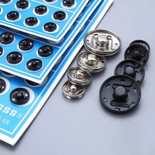 Kim Loại Nhỏ Chốt Bấm Nút 8.5/10/12/16/21mm Đen Bạc Quần Áo Phụ Kiện May Nhúng Khóa-888ZA