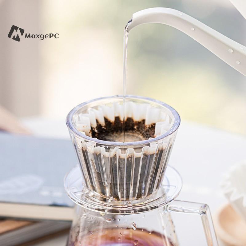 [Max-t] Wave Coffee Dripper Crystal Eye Pour Over Coffee Phễu Lọc Ly Máy Pha Cà Phê Đáy Phẳng Tăng Đ