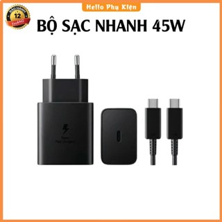 Bộ sạc nhanh 45W Type C to Type C cho các dòng máy SS. Dây sạc 45W dành cho SAM, Android chân (C-C), Củ sạc 45W ,