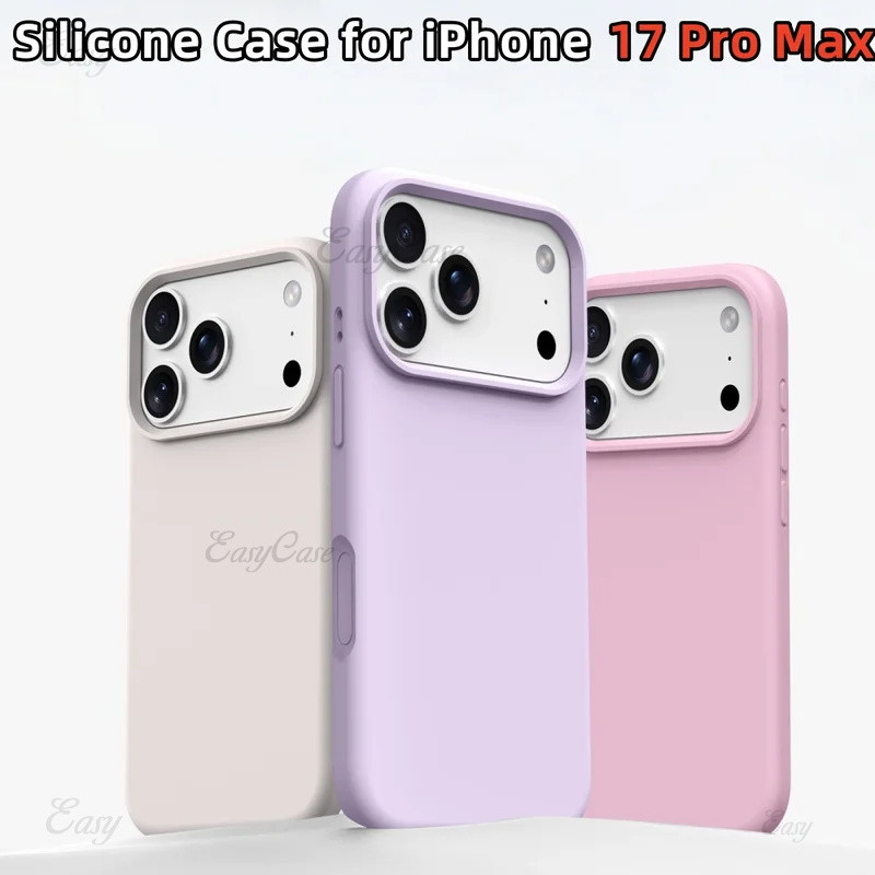 Ốp điện thoại Silicon Lỏng Điều Khiển Nút Camera Cho iPhone 17 Air 17 Pro Max 16 Plus 17 Màu Kẹo Mờ Mềm Mại Ốp điện thoại Lưng lồng 18 Pro Max chống va đập