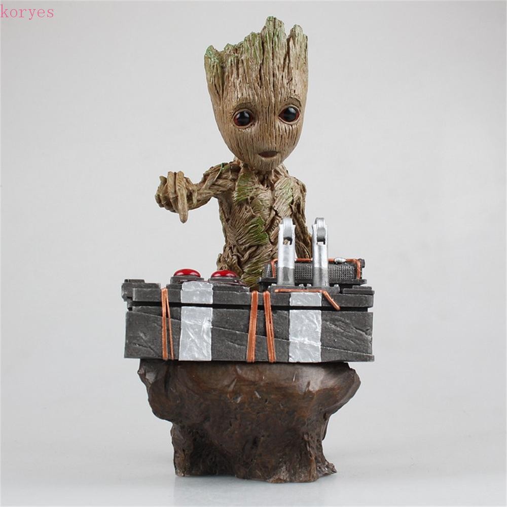 KORYES Phim Baby Groot Người bảo vệ dễ thương của Galaxy Nhân vật hành động Đồ chơi Nhân vật Groot H
