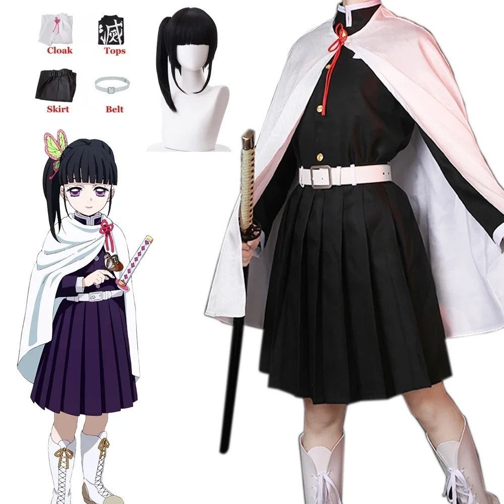 Trẻ Em Người Lớn Trọn Bộ Demon Slayer Tsuyuri Kanao Trang Phục Anime Halloween Cosplay Kimetsu Dành 