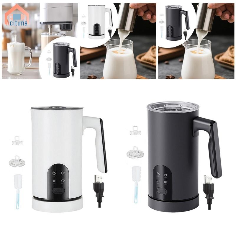 Máy tạo bọt sữa điện Acutuna Máy tạo bọt và hấp nước Máy tạo bọt ấm và lạnh cho kem Matcha Latte Tiết kiệm không gian tiếng ồn thấp