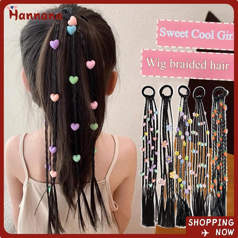 Băng đô đuôi ngựa HANNANA Tiny Spot Sweet Cool Pentagram Flower Wigs - Dễ thương và thời trang