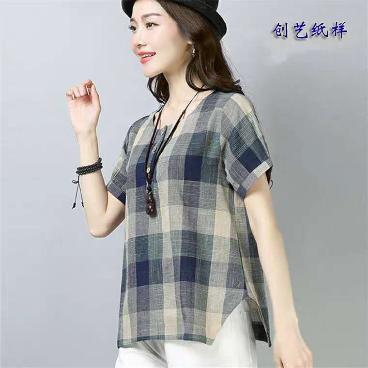 Cắt Hoa Văn Cho Quần Áo CX100 Plus Size Nữ Phong Cách Mới Mùa Hè Vải Lanh Cotton Quần Áo Nữ Rời Tay 