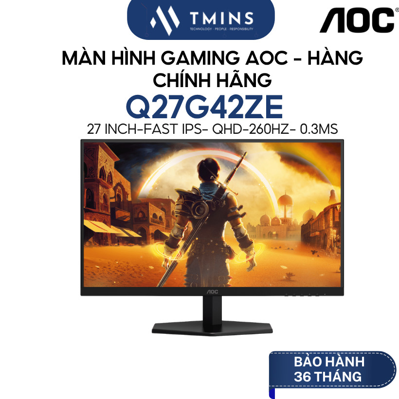 Màn hình Gaming AOC Q27G42ZE 27Inc IPS 2K 260Hz 0.3Ms  - Hàng chính hãng