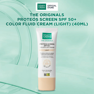 Kem Chống Nắng MartiDerm Light Làm Đều Màu Da - MartiDerm Proteos Screen SPF50+ Color Fluid Cream (Light) (40ml)