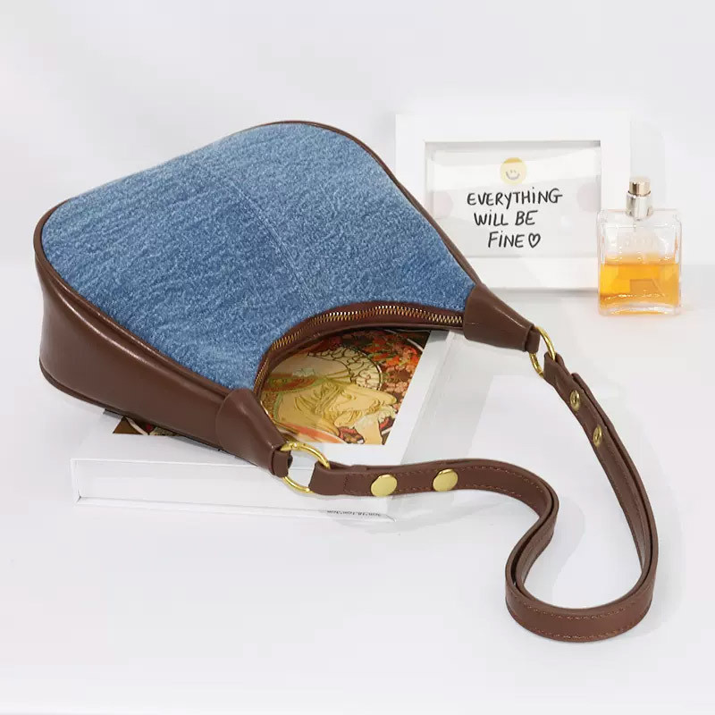 New women's shoulder bag, half-moon bag, commuter crossbody bag, large-capacity underarm bag