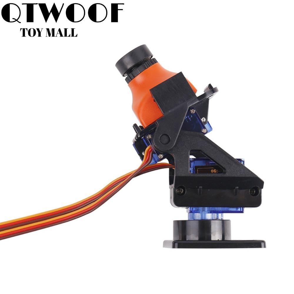 QTWOOF PT Camera, Giá đỡ camera hai trục Pan Tilt, Phụ kiện RC 9g Bánh lái PTZ Siêu âm FPV Gimbal RC