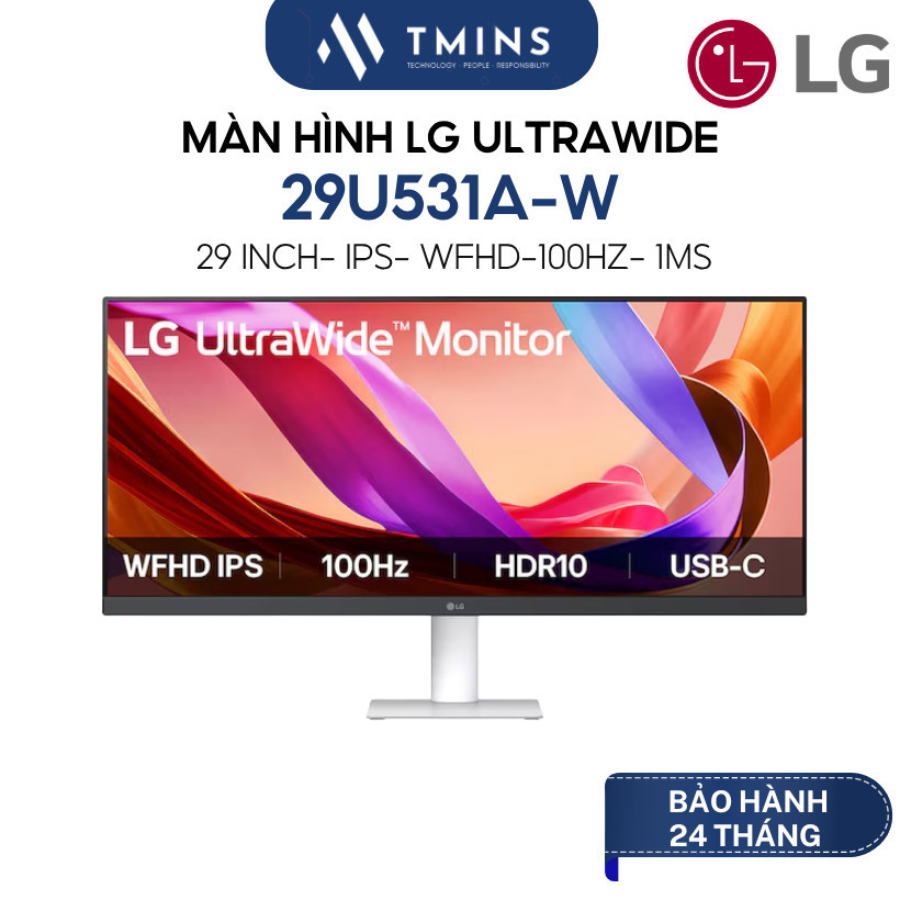 Màn hình LG UltraWide 29U531A-W - 29 Inch, WFHD, IPS, 100Hz, 1ms - Hàng chính hãng